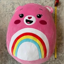 Extra Large 20” Squishmallows Care Bears Cheer Bear Pink Plush Stuffed Animal picture
