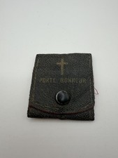 Vintage French Porte Bonheur Catholic Devotional Pocket Charm Crucifix Medals picture