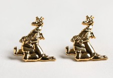 Vintage 1980s Disney Figment Earrings EPCOT Journey Into Imagination Gold Tone picture