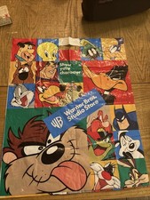 plastic bag - WB Warner Bros. Studio Store, shows multiple WB characters, 1990s picture