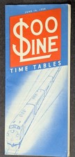 ***VINTAGE 1958 SOO LINE RAILROAD ADVERTISING TIME TABLES*** picture