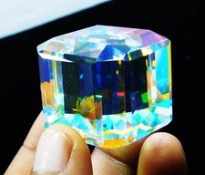 Certified 500 CT Natural Huge Mystic Topaz Rainbow Color Cube Loose Gemstone picture