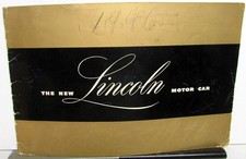 1946 Lincoln & Continental V-12 Sedan Club Coupe Cabriolet Sales Brochure Orig picture