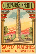 Cleopatra's Needle Vintage Ad Poster 🇸🇪 Sweden - 24x36” 🗞️ Hi-Res💎 Print picture