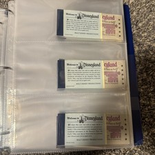 Disneyland 5 Adventures Ticket Book Courtesy Guest Lot of 4 sequential tickets picture