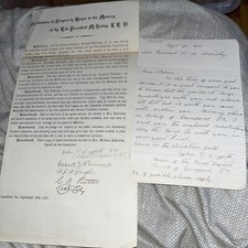 Antique Lansford PA Citizen Resolution: President William McKinley Assassination picture
