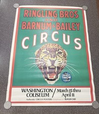 1972 Ringling Bros Barnum Bailey Circus Poster Burger Chef WA Coliseum 19x25 picture