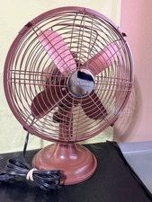 Holmes HAOF12R 12” Retro Desk Fan Brown/Bronze 3-Speed Oscillating Tested picture