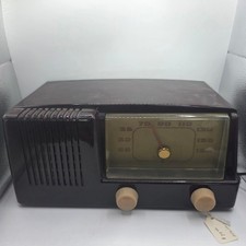 1950 GE General Electric Model 400 AM Tube Radio Maroon Works w/ Static picture