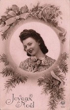 GI 1944 WWII Era French Christmas Postcard