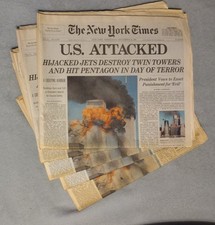Original & Complete New York Times NLE from Sept. 12. 2001 , WTC Attack VGC picture