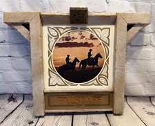 Vintage Falstaff Beer Sign Cowboy Horses Sunset St Louis MO picture