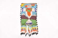 VTG Plateau Beaded Flat Bag Pictorial Pouch Small Native American Thunderbird picture