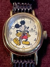 Vintage Disney Mickey Mouse Women's Watch Ref R PH078 Gold Tone Working New picture