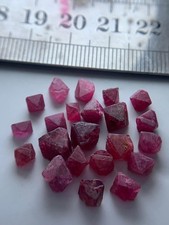 24.20Crt Rare Gemmy Natural Reddish Octahedral Shape Spinel Crystal gorgeous Lot picture