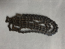 ANTIQUE 1890'S / 1900'S CIRCA 58 LINK 1 PITCH 3/16 BICYCLE BLOCK CHAIN picture