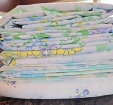 VTG BED SHEETS LOT Of 5 FOR CRAFTS UNCUT; Pequot, Lady Pepperell, Fieldcrest picture