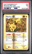 PSA 7 Pikachu 94/123 Mysterious Treasures Reverse Holo 2007 Pokemon Card picture