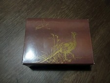 NEW IN BOX Avon 1986 Brass Metal Pheasant Bird Figurine Vintage Animal Decor picture