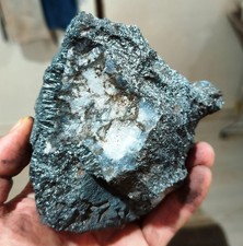 2 Lb Big Beautiful Pyrolusite Specimen with Quartz picture