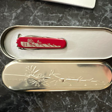 Victorinox Swiss Army Knife 1897-1997 100 Years Red 2-Blade Pen w/ Tin picture