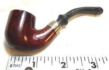 Vintage Italian Mini WELL PIPE Imported Briar Bent System Tobacco Pipe EP Band picture