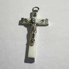 Vintage Catholic Luminous  Crucifix Pendant Made in Italy For Rosary Pendant picture