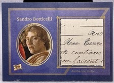 2025 Pieces Of The Past Art And Music Sandro Botticelli Handwritten Jumbo Relic picture