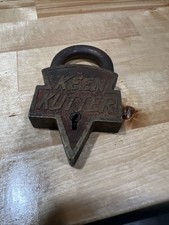 KEEN Kutter Antique Advertisement Padlock Lock NO KEY picture