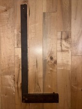 Vintage 24” LG carpenters Square With Natural Patina, Resting Pin, Brass Rivets picture