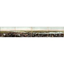 Cityscape 1908 Across A Body Of Water Vintage Fold-Out Panorama Postcard SP8-20 picture