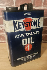 VINTAGE KEYSTONE 1 GAL. PENETRATING OIL CAN picture