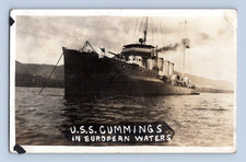 RPPC 1918. WWI, USS CUMMINGS. POSTCARD A2 picture
