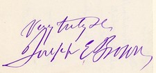 Joseph E. Brown Autograph Signed Cut Signature Georgia Governor Civil War Era picture