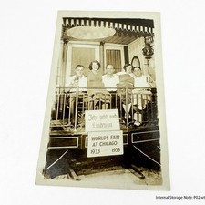 1933 Chicago World's Fair Century of Progress Postcard Lindrnau Group Photo picture