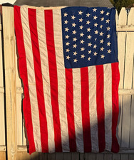 Vintage49-Star American Flag4x6 All Cotton StyleA Fast Color USA Alaska Era 1959 picture