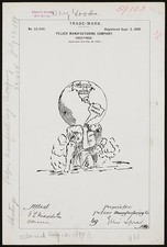 Photo:Pelzer Manufacturing Co 1899 Trademark Man Holding Globe Brand Logo picture