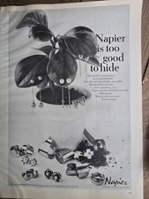1967 Napier Earrings Jewelry Too Good to Hide Vintage Ad picture