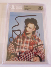 Boy George signed autographed 5x7 photo BAS Beckett Culture Club singer Broadway picture