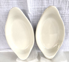 VTG Hall Baking Dishes #520 Set Of 2 White Au Gratin Dish 8