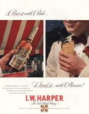 1942 I W Harper Whiskey: Pour It With Pride Vintage Print Ad picture