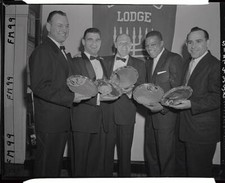 Baseball Greats Holding B'nai B'rith Awards 1955 Photo - The sports lodge of B'n picture