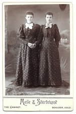 Boulder Colorado Sturtevant Cabinet Card Twins In Calico picture
