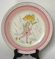 Vintage Stangl Hand Painted Pink Pixie Fairy Plate Art Pottery  9