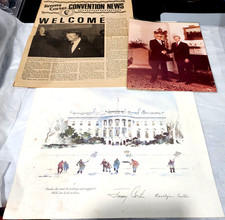 Jimmy Carter Hand Signed Autograph Photo & 1980 White House Lot READ picture