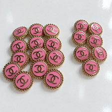 Mixed Set of 20 CHANEL CC Logo Designer Buttons Small Large 20/22mm Replacement picture