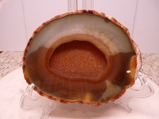 Brazilian Polished Agate Quartz Crystal Center Rock picture