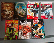 VIZ Media Manga Mixed Lot Set: Fire Force 1-2, Demon Slayer 1, AOT 1 picture