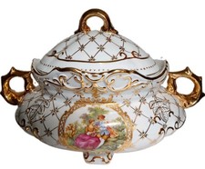 L.F. Limoges Tureen Handcrafted France Porcelain PRC PleasRead Description Antiq picture