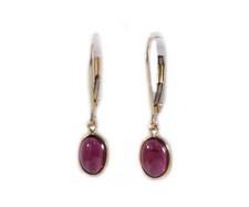 18thC Antique 2¼ct Norway Raspberry Garnet+14ktGF Earrings: Ancient Anglo-Saxon picture
